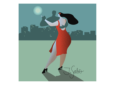 Dancing The Night Away adobeillustrator character design characterdesign flat design flat illustration flatdesign illustration illustrator vector illustration woman illustration