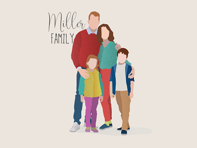 Family Portrait character design characterdesign design family portrait flat design flat family portrait flat illustration illustration illustrator vector family portrait