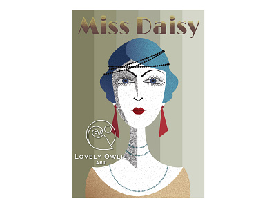 Miss Daisy art deco art deco hairstyle art deco illustration art deco portrait art deco poster art deco style portrait logo logo daily logo design logo designer logodesign portrait illustration retro design retro font retro logo vintage design vintage logo vintage poster vintage posters