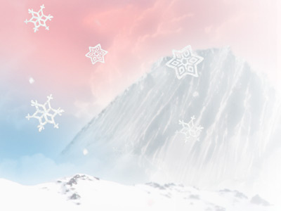 Winter mountain.. land part 1 mountains photo montage snowflakes