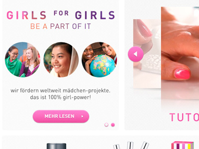 Girls 4 Girls interactive design web design