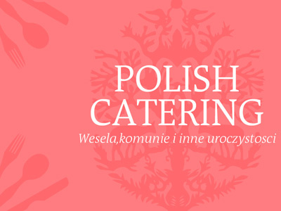 Polish Catering business card illustration logo