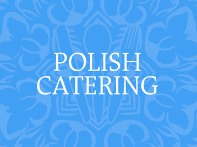 Polish Catering Blue business card illustration logo