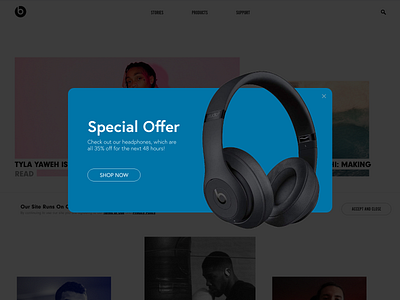 Daily UI: Special Offer (Day 36) 036 beats beats by dre daily 100 challenge dailyui dailyui 036 dailyui036 dailyuichallenge headphone headphones minimal pop up popup sale sale page special offer specialoffer ui ux webdesign