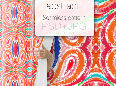 Abstract seamless pattern template