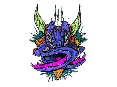 Kha'Zix Fanart art design drawing drawings flat illustration ilustration khazix league of legends sketch