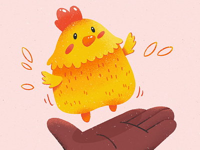 Chicken bird character chicken cute design digital art hand illlustration procreate