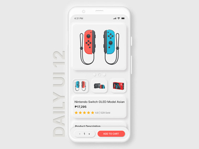 Daily UI 012 daily ui daily ui 012 dailyui dailyui12 design e commerce mobile design figma graphic design neumorphism ui