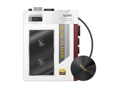 Walkman Icon Design app branding design graphic design icon illustration ui ux