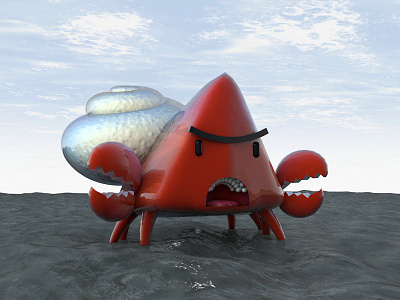 Crab Monster Texture c4d character cinema 4d crab model monster toy design