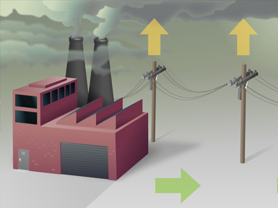 Factory illustration info graphic