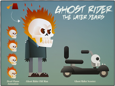 Ghost Rider character design animation illustration