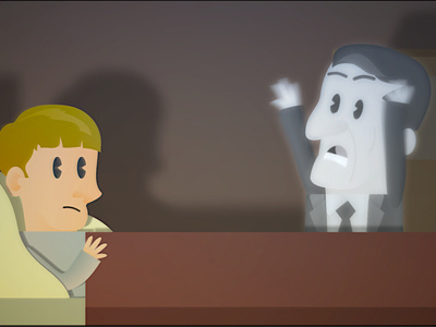 the Sixth Sense Ghost cartoon character illustration