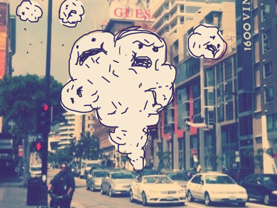 "Smog Monster" Doodle cartoon doodle illustration photo sketch
