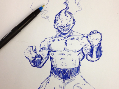 Majin Buu Doodle character doodle illustration sketch