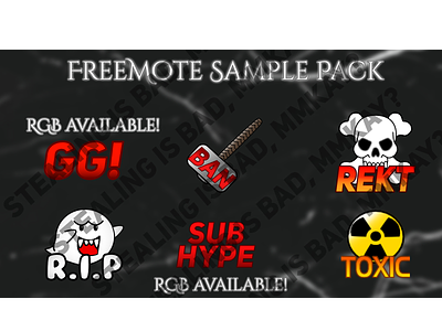 Freemote samples! design emote emotes free emotes freebies starter twitch twitchemote twitchemotes vector