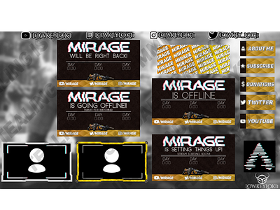 Free Mirage themed Streamer pack! apex apex legends character design emote free freebies mirage overlay starter streamer streamer packl template twitch twitchoverlay