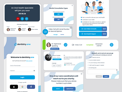 Dentistry.one - Widgets animation design mobile app design mobile ui telehealth ui web