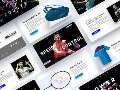 Badminton Home web design UI/UX badminton branding concept design landingpage li ning mockup modern shuttlecock sport sports website ui uiux victor web webdesign website yonex