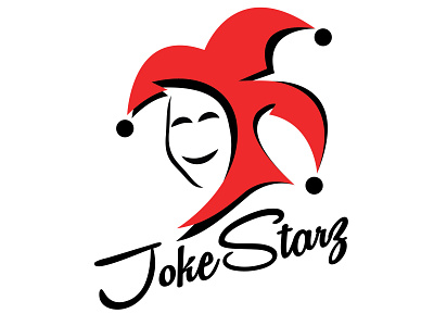 JokeStarz Logo branding colorful comedy club fun logo logos playful podcast pop vector