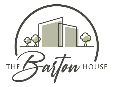 The Barton House apartment design branding classy clean commercial logo modern perspective redesign simple logo