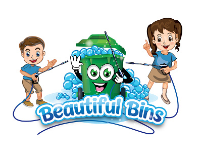 Beautiful Bins Logo cartoon characterdesign clean designinspiration funny character illustration kidsillustration mascot mascotlogo texas