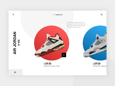 Air Jordan clean connect demo design interface ui ux uxd vector web