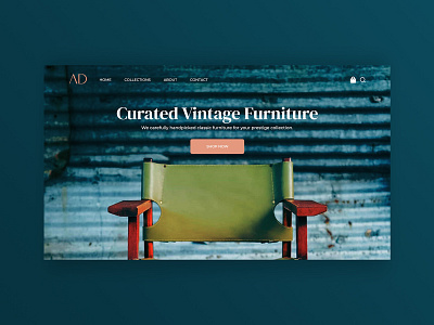Landing Page - Daily UI Challenge #3 daily ui furniture minimal philippines ui uiux ux vintage website