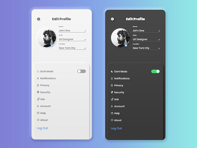 Settings - Daily UI Challenge #7 daily 100 challenge daily ui minimal mobile app neumorphism philippines ui uiux ux