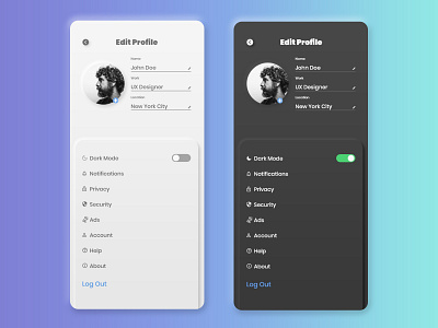 Settings - Daily UI Challenge #7