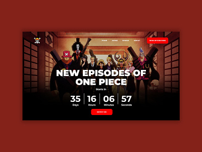 Countdown - Daily UI Challenge #14 adobe xd anime clean countdown daily 100 challenge daily ui minimal one piece philippines ui uiux ux website
