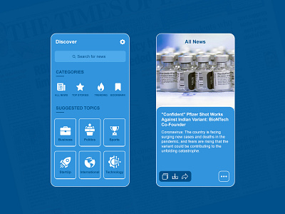 News App Design app design news app ui