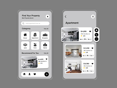 Real Estate App Design app design mobile app design real estate app ui