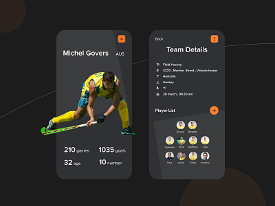 Sports App Design app design sports app design ui ui design