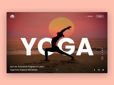 Yoga Landing Page Design landing page ui webpage yoga