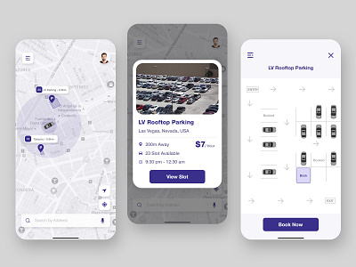 Car Parking App Design app design car parking app design mobile app design parking app ui ui design