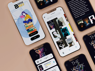 Online Book Reading App app design book app design design ebook app design illustration modern app design online reading app ui