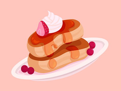 Pancakes with syrop illustration