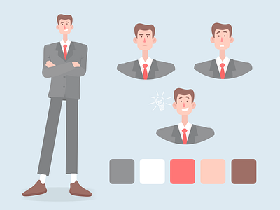 Office worker character design