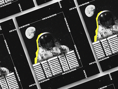Invasion dark poster alien astronaut design invasion photoshop polygraphy poster poster design print space