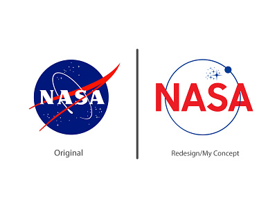 NASA Logo-Logo Redesign My Concept branding logos nasa nasa logo nasa logo redesign nasa redesign logo redesign redesign concept redesign logo