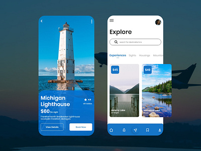 Travel App Concept, IOS App Ui