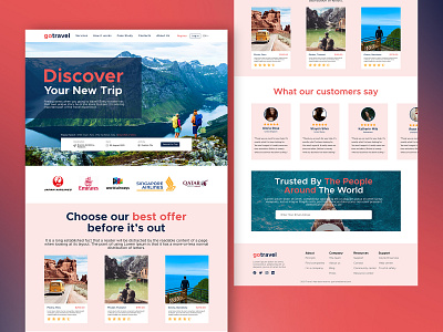 GoTravel-Travel Landing Page UI Design