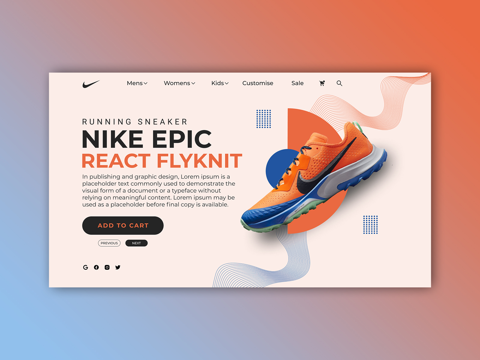 Shoes Sneaker Landing Page on Dribbble