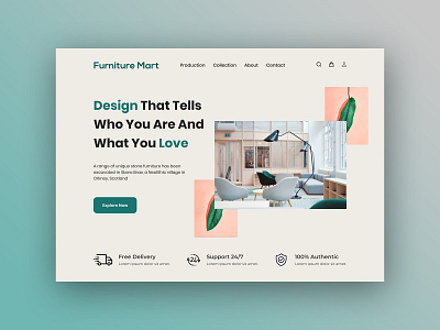 Furniture Store Landing Page UI Design