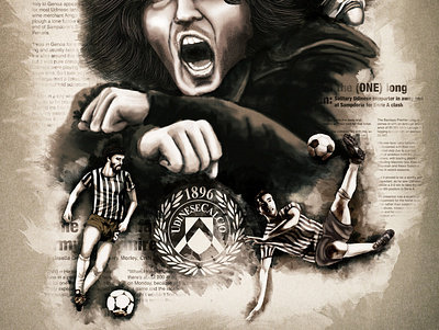 Lone Football Fan of Udinese Part-1 art art direction calender design digital art football graphic illustration monochrome