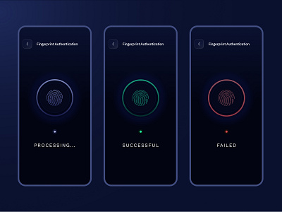 Fingerprint Authentication block blockchain design fingerprint ui ui ux uidesign uiux ux ui