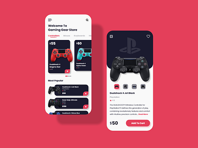 Gaming Gear Store Mobile Apps 2020 trend app app design design gaming gear mobile online ui ux