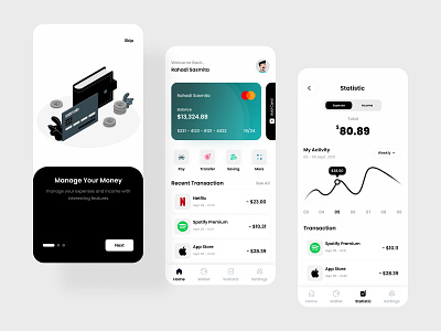 E-Wallet Mobile App Design 2020 trend app app design branding design mobile online ui