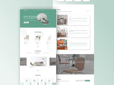 Minimalist Chair Landing Page 2020 trends chair clean ui furniture website green landing page minimalist uidesign uiuxdesign web design website website design whitespace